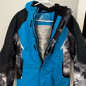 ZeroXposur Blue and Black Jacket with Silver Accents